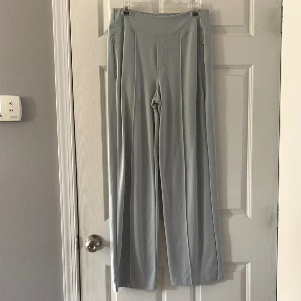 Athleta Mint Green Wide-Leg Pants with Elastic Waistband - Picture 1 of 4